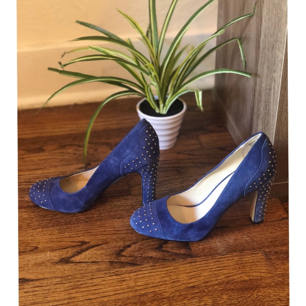 Anne Klein Studded Blue Heels